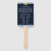 Hochzeitsprogramm für die italienische Marine Lemo Fächer (Rückseite)