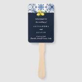 Hochzeitsprogramm für die italienische Marine Lemo Fächer (Vorderseite)