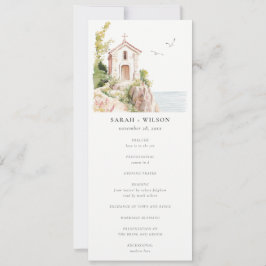 Hochzeitsprogramm für die katholische Kirche an de Einladung