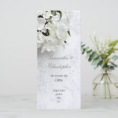 Hochzeitsprogramm für die Kirche der weißen Blumen Programm (Stehend Vorderseite)