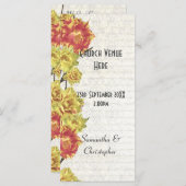 Hochzeitsprogramm für die Kirche in Gelb Programm (Vorne/Hinten)