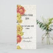 Hochzeitsprogramm für die Kirche in Gelb Programm (Stehend Vorderseite)