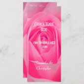 Hochzeitsprogramm für die Kirche in Rosa Programm (Vorne/Hinten)