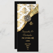 Hochzeitsprogramm für die Kirche mit Gold und schw Programm (Vorne/Hinten)