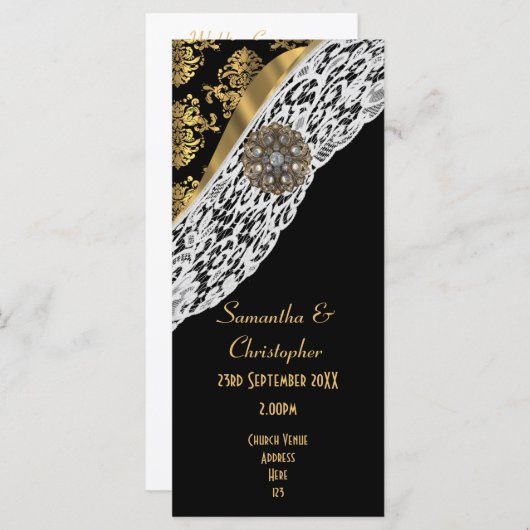 Hochzeitsprogramm für die Kirchenkirche Programm (Vorne/Hinten)