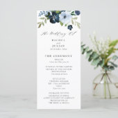 Hochzeitsprogramm für die Marine und hellblaue Blu Programm (Stehend Vorderseite)