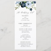 Hochzeitsprogramm für die Marine und hellblaue Blu Programm (Vorderseite)