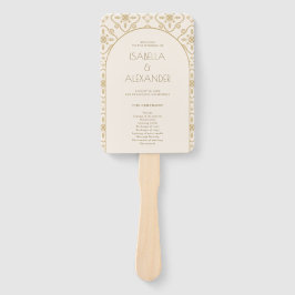 Hochzeitsprogramm für die mediterrane Tile Arch Fächer