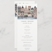 Hochzeitsprogramm für die niederländischen Kanale Einladung (Vorne/Hinten)