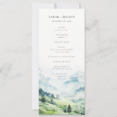 Hochzeitsprogramm für die Schneeberge Einladung (Vorderseite)