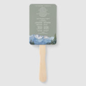 Hochzeitsprogramm für die Schönheit des grünen Was Fächer (Rückseite)