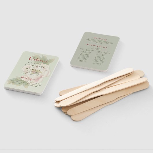 Hochzeitsprogramm für die Schönheitsblüte Fächer (Non-assembled)