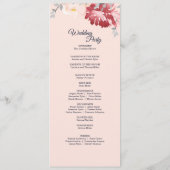 Hochzeitsprogramm für die Sternennacht Programm (Rückseite)