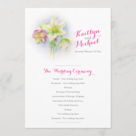 Hochzeitsprogramm für die Wasserfarbenfeder Programm