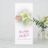 Hochzeitsprogramm für die Wasserfarbenfeder Programm (Stehend Vorderseite)