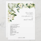 Hochzeitsprogramm für die Weiße Flora II Programm (Vorne/Hinten)