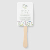 Hochzeitsprogramm für die Wildblume Fächer (Vorderseite)