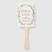 Hochzeitsprogramm für die Wildblume Meadow Cream Fächer (Vorderseite)