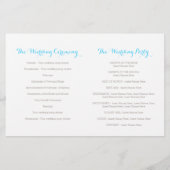 Hochzeitsprogramm für die Wildblume Watercolor (Rückseite)