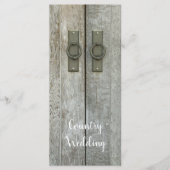 Hochzeitsprogramm für Doppel-Stalltüren Programm (Vorderseite)