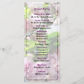 Hochzeitsprogramm für Doppelkirschblüten Programm (Rückseite)