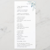 Hochzeitsprogramm für dustig blühende Blumen Programm (Rückseite)