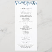 Hochzeitsprogramm für dustig blühende Blumen Programm (Rückseite)