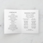 Hochzeitsprogramm für Dusty Blue Floral Wappen Programm (Innenseite)