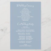 Hochzeitsprogramm für dutzende blaue String-Lichte (Rückseite)