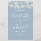 Hochzeitsprogramm für dutzende blaue String-Lichte (Vorderseite)