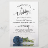 Hochzeitsprogramm für Edelstahl Blue Rose (Vorderseite)