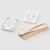 Hochzeitsprogramm für Elegant Blue France Blume Fächer (Non-assembled)