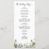 Hochzeitsprogramm für Elegant-Grünen-Kalligrafie Menükarte (Rückseite)