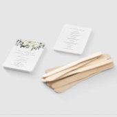 Hochzeitsprogramm für Elegant Ivory Sage Blumengrü Fächer (Non-assembled)