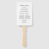 Hochzeitsprogramm für elegante Blumenrahmen Fächer (Rückseite)