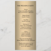 Hochzeitsprogramm für Elegante Boho Golden Floral Programm (Rückseite)