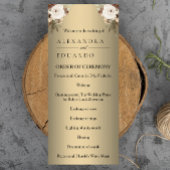 Hochzeitsprogramm für Elegante Boho Golden Floral Programm