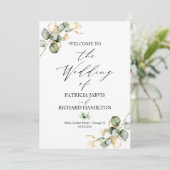 Hochzeitsprogramm für Elegante Golfregion Einladung (Stehend Vorderseite)