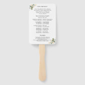 Hochzeitsprogramm für Elegante Golfregion Fächer (Rückseite)