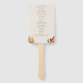 Hochzeitsprogramm für elegante Herbstlaub Fächer (Rückseite)