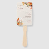 Hochzeitsprogramm für elegante Herbstlaub Fächer (Vorderseite)