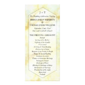 Hochzeitsprogramm für elegante Marmoreffekte Werbekarte (Vorne)