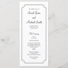 Hochzeitsprogramm für elegante Rahmen Programm