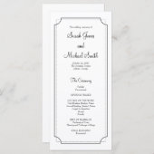 Hochzeitsprogramm für elegante Rahmen Programm (Vorne/Hinten)