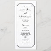 Hochzeitsprogramm für elegante Rahmen Programm (Vorderseite)