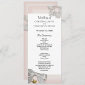 Hochzeitsprogramm für elegante Schneeflocken Einladung (Vorne/Hinten)