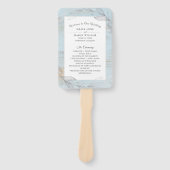 Hochzeitsprogramm für elegante Silver Botanical Bl Fächer (Vorderseite)