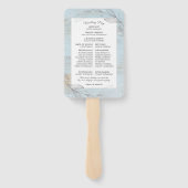 Hochzeitsprogramm für elegante Silver Botanical Bl Fächer (Rückseite)