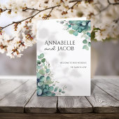 Hochzeitsprogramm für elegante Wasserfarben-Blätte Programm