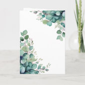 Hochzeitsprogramm für elegante Wasserfarben-Blätte Programm (Rückseite)